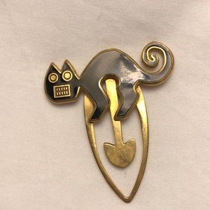 Black cat enamel bookmark